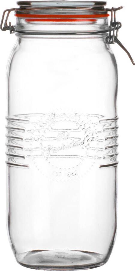 Urban Living Voorraadpot bewaarpot 2L glas met beugelsluiting D14 x H27 cm Voorraadpot