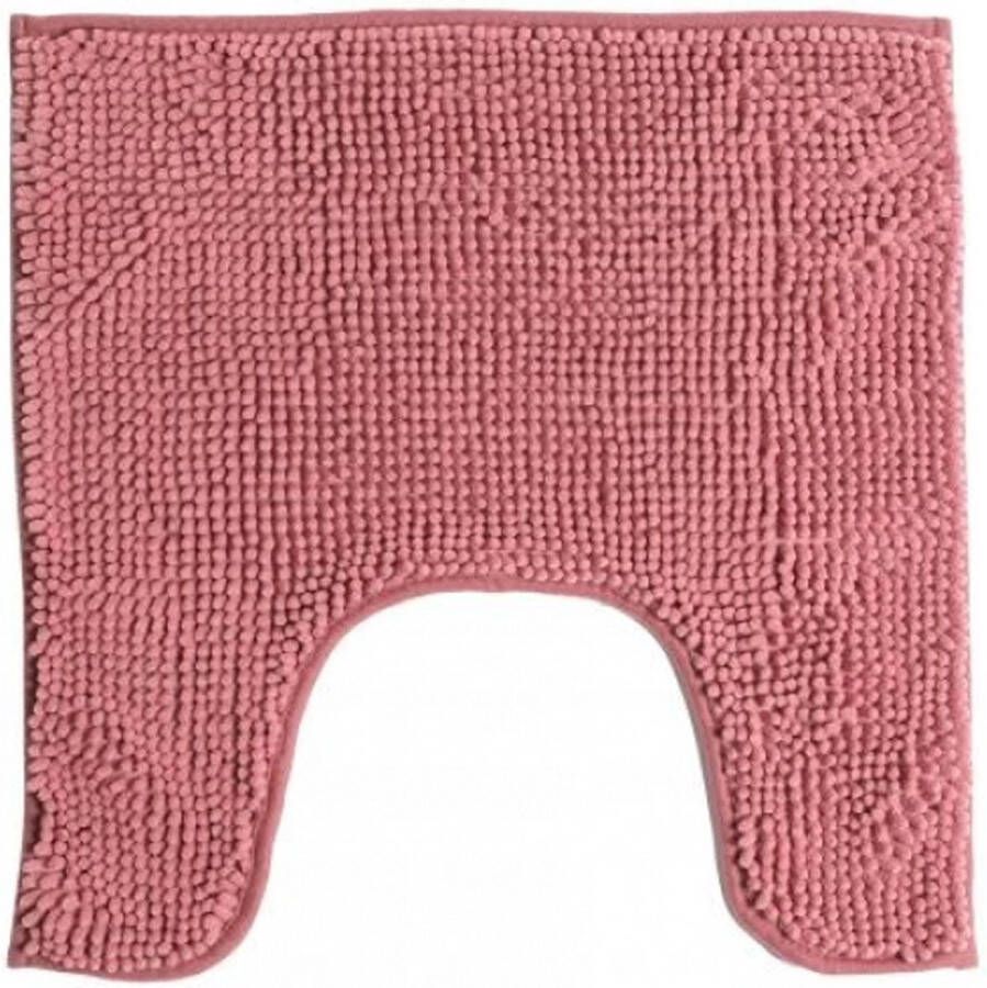 Urban Living WC Toilet Badkamerkleedje badmat tapijt voor op de vloer oud roze 49 x 49 cm