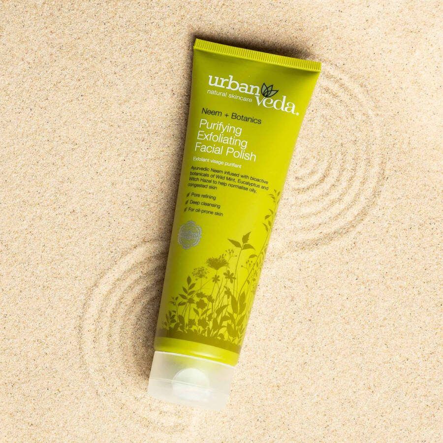 URBAN VEDA Purifying Exfoliating Face Scrub Tea Tree Natuurlijke en VEGAN Gezichtsreiniging voor vette huid