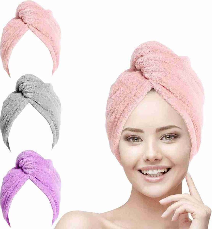 Urbankr8 haarhanddoek microvezel handdoek haar 2 pack snel drogend binnen 3 minuten droog