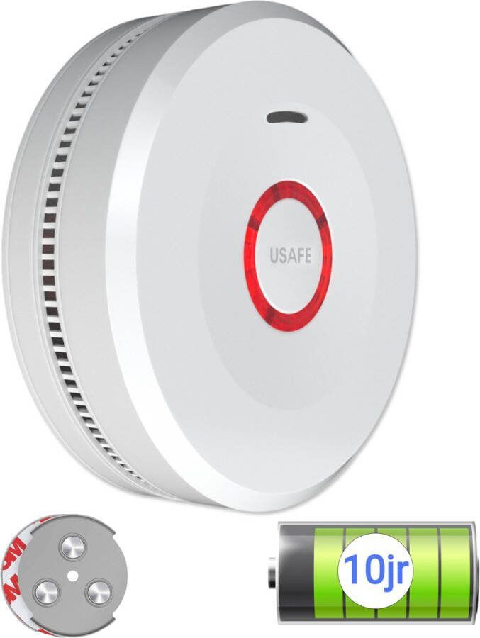 USAFE Rookmelder set van 1 Rookmelders met 10 jaar batterij Brandmelder met Magneetmontage 85dB en LED Alarm