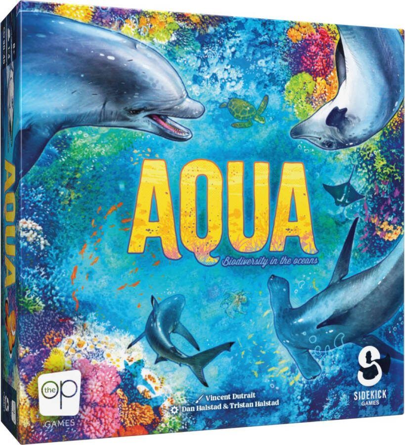 Usaopoly AQUA: Biodiversity in the Oceans Bordspel Spannend Strategiespel voor Volwassenen en Gezinnen Vanaf 8 jaar 1-4 Spelers Engelstalige Editie