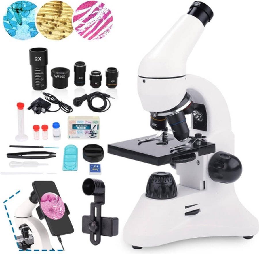 USCAMEL Microscoop 10 Vergrotingsinstellingen (40X 100X 250X 400X 1000X) Microscoop Digitaal Microscopen