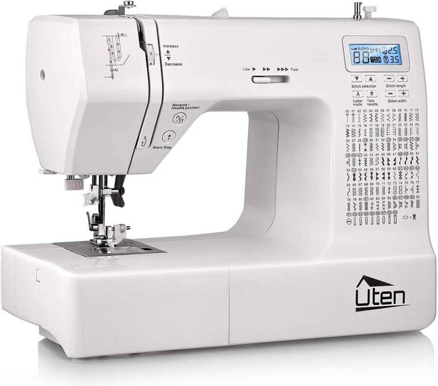 Uten Elektronische Naaimachines 2685A Incl Tweelingnaald Mogelijk 200 Decoratieve Steken 8 knoopsgat print LCD-Scherm en LED-Verlichting Vrije Arm Aanschuiftafel Voor Beginner Meer Geoefende DIY Liefhebbers