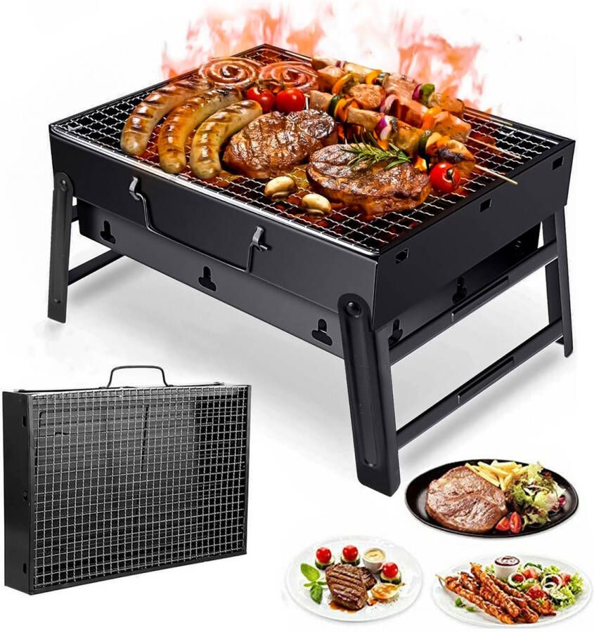 Uten Houtskoolbarbecue Tafelmodel Barbecues Picknick Barbecues Opvouwbare Barbecues Roestvrij stalen buiten houtskoolbarbecues mini (geschikt voor familie tuinfeesten outdoor strandfeesten 3 tot 4 personen)