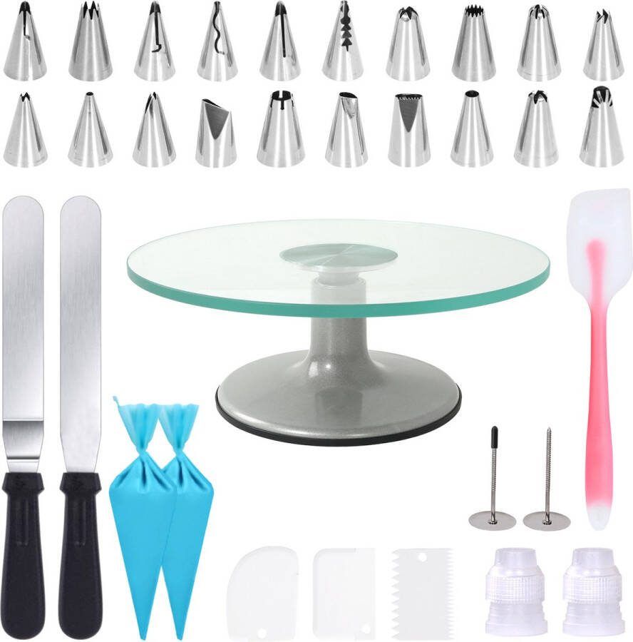 Uten Taartplateau Draaibaar Op Voet 33st Maken Decoratie Set Taartplateaus Cake Standaard Taartschaal Met Voet