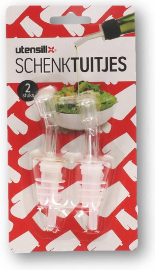 Utensill Schenktuitjes Schenkdop Rubberen afsluitring Olijfolie dispenser Schenktuit voor olie olijf olie Schenktuit voor azijn Schenktuit voor wijn 2 stuks Doorzichtig van kleur Schenkdop voor fles Schenktuitjes.