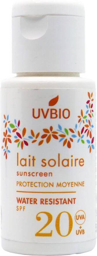 UVBIO Zonbescherming Sunscreen SPF 20 Biologisch Waterproof Gezicht en Lichaam 50ml