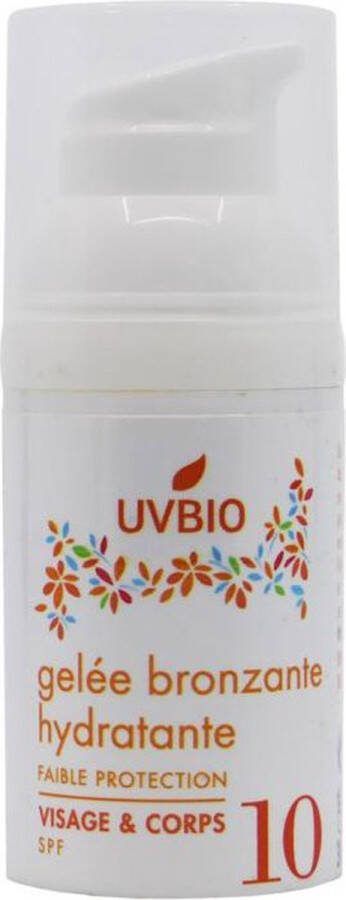 UVBIO Zonbescherming Sunscreen Gel SPF 10 Biologisch Waterproof Gezicht en Lichaam 30ml
