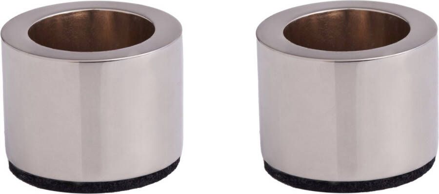 Uyuni kaarsenhouder Light chrome 2-pack