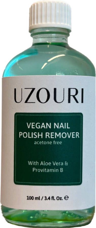 Uzouri Nagellak Nagellakremover Vegan Geurloos Zonder Aceton met Aloe Vera 100 ml