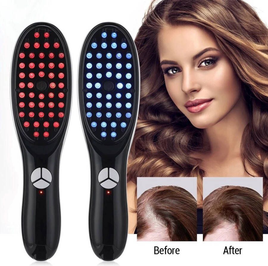 Uzzy M.F 3 in 1 Haarborstel Licht therapie Stimuleert haargroei Preventie haarverlies Stoom Verlichting van stress en hoofdpijn Massage borstel elektrisch Bloedcirculatie Olie applicator