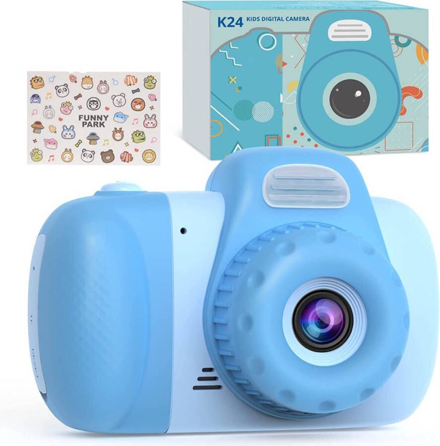 V&M K24 Kindercamera-32 Megapixel-Gratis SD kaart-Spelletjes-Blauw