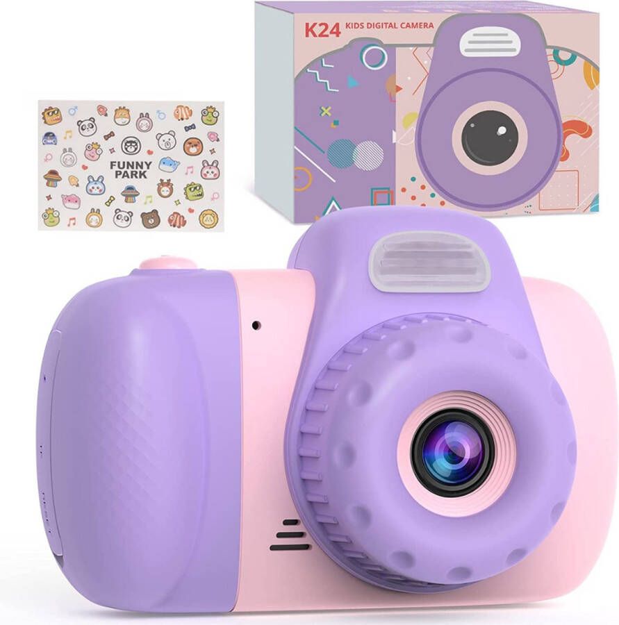 V&M K24 Kindercamera-32 Megapixel-Gratis SD kaart-Spelletjes-Roze