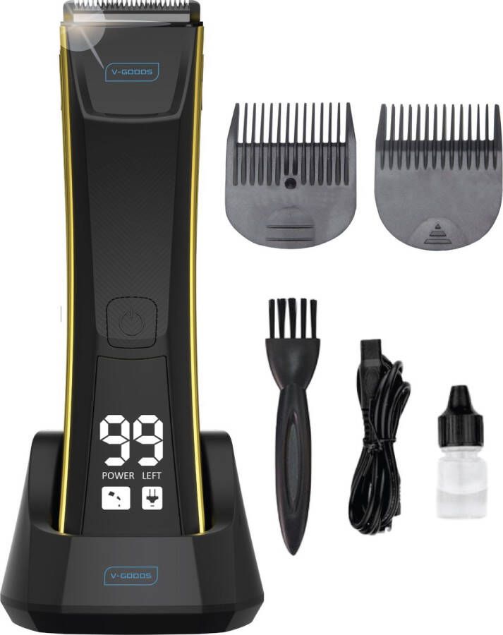 V-Goods Professionele Bodygroomer 2 GRATIS opzetstukken Voor Mannen heren 100% Waterdicht Body Trimmer Heren Schaamstreek