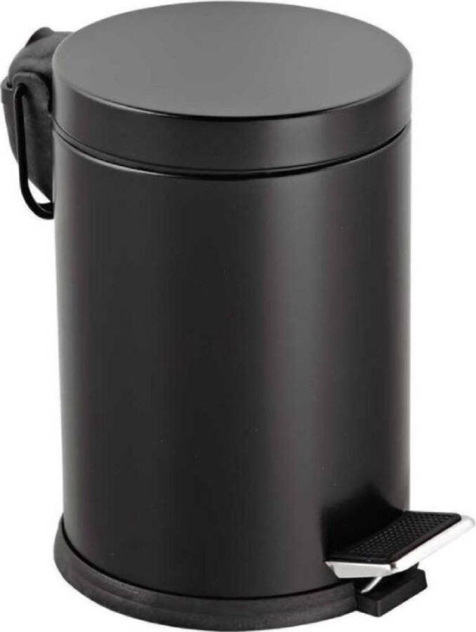 V-Part Pedaalemmer 3 ltr Prullenbak Steel zwart