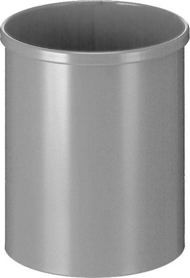 V-Part Ronde papierbak 15 ltr Steel aluminium