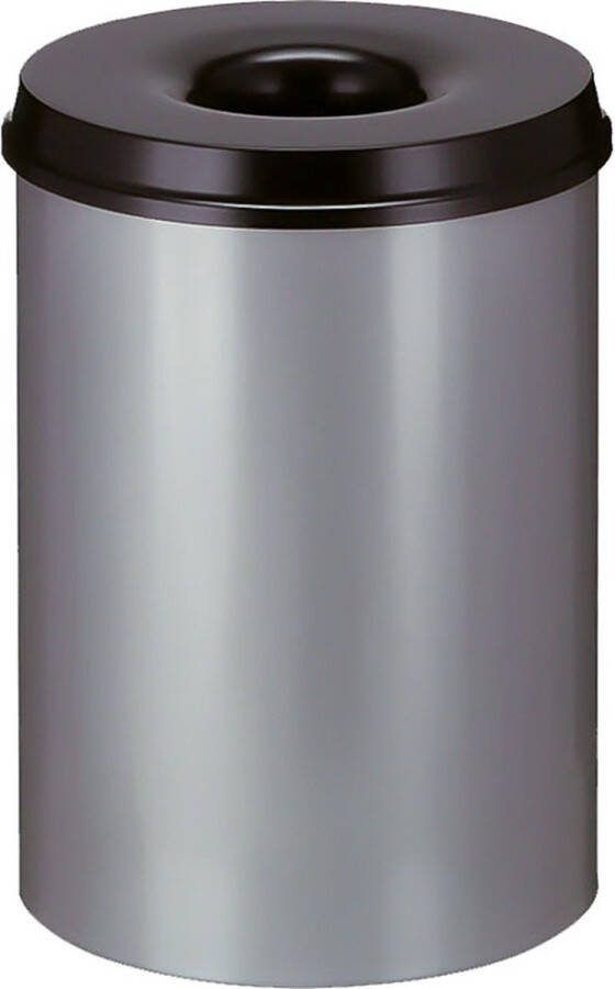 V-Part Vlamdovende papierbak 30 ltr Steel aluminiumgrijs zwart