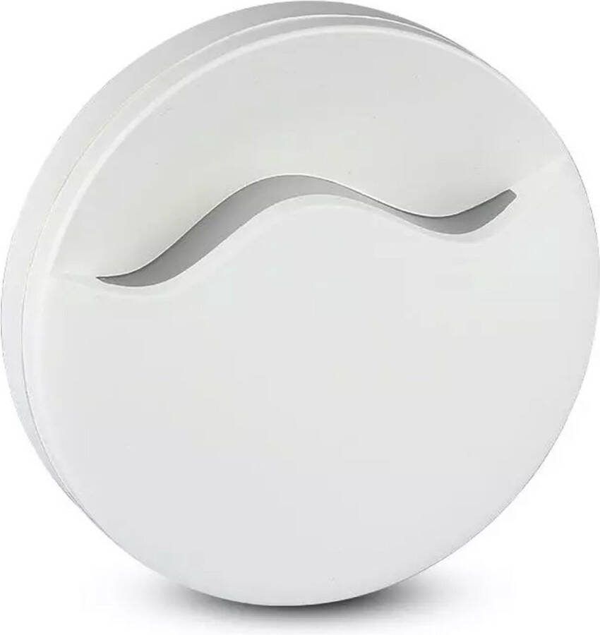 V-tac Nachtlamp Rond met daglicht sensor 4000K neutraal wit Stopcontact lamp EU plug