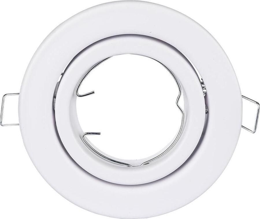 V-tac Inbouwspot Vt-7227 Kantelbaar Gu10 35w 9 Cm Staal Wit
