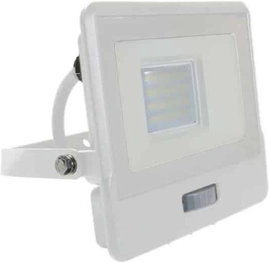 V-TAC Vt-128s-1-w Led Schijnwerpers Met Pir Sensor Samsung Ip65 Wit 20w 1510 Lumen