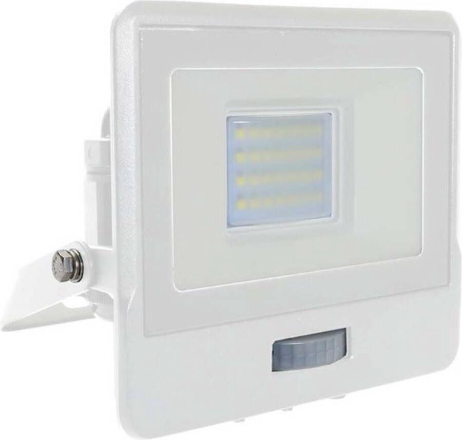 V-TAC Vt-128s-w Led Schijnwerpers Met Pir Sensor Samsung Ip65 Wit 20w 1510 Lumen