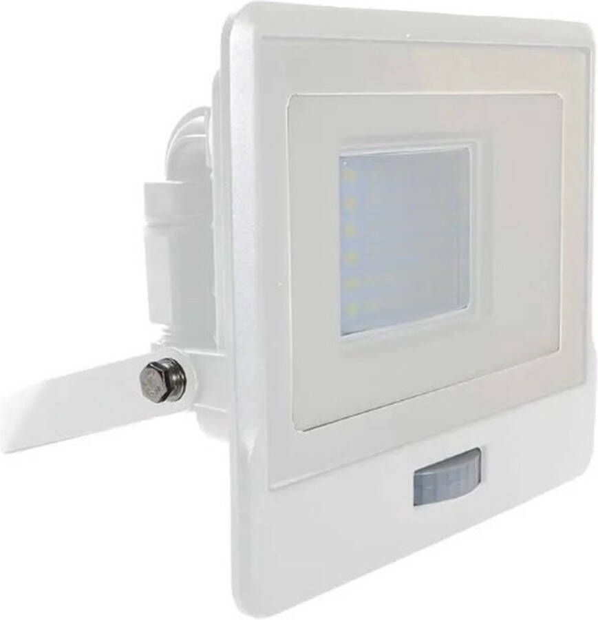 V-TAC Vt-138s-w Led Schijnwerpers Met Pir Sensor Samsung Ip65 Wit 30w 2340 Lumen