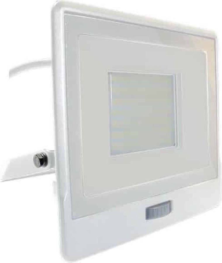 V-TAC Vt-158s-1-w Led Schijnwerpers Met Pir Sensor Samsung Ip65 Wit 50w 4000 Lumen