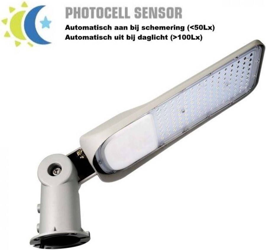 V-TAC Vt-39st-s Led Straatverlichting Met Lichtsensor Grijs Samsung Ip65 30w 3000