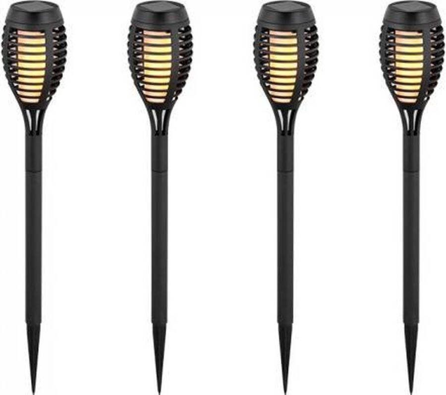 V-tac VT-724-4 LED Solar Fakkel Tuinverlichting op Zonne-Energie 4 stuks