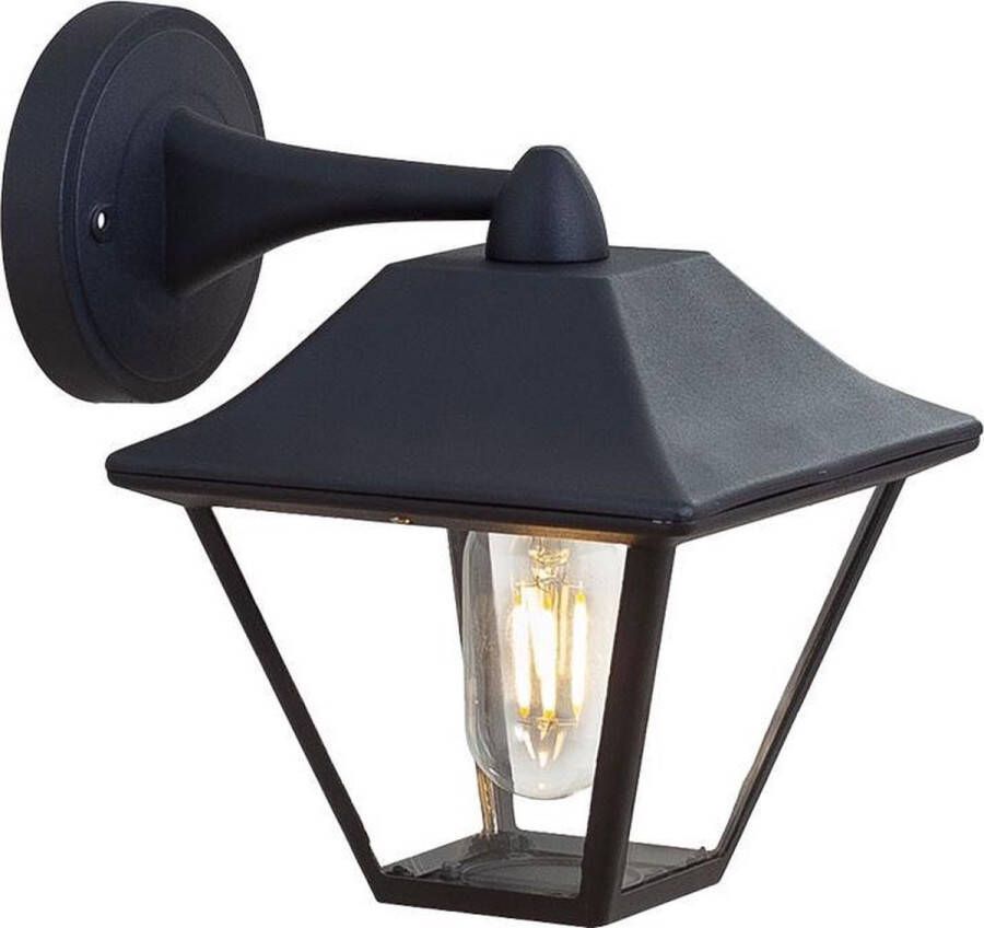 V-tac VT-843 Klassieke wandlamp 1 Lichts Zwart IP44