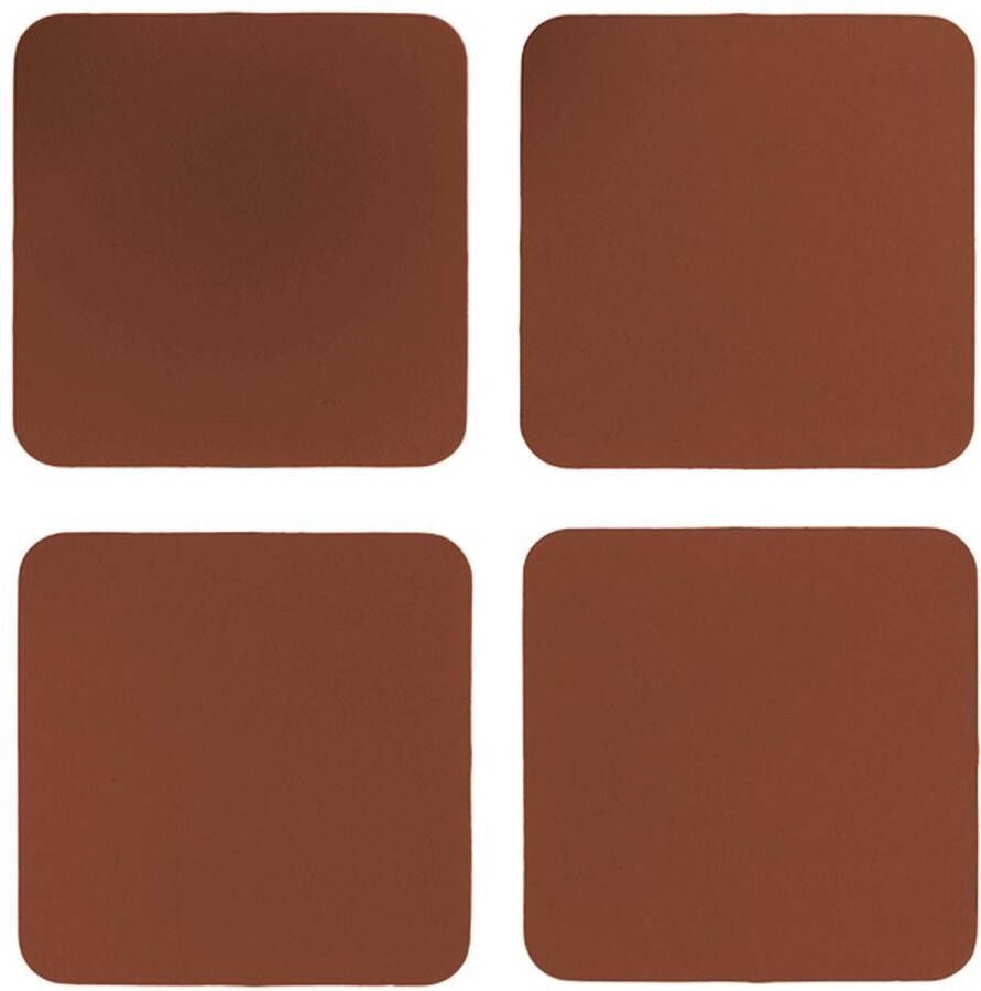 Vacavaliente Home Accents Ruca Square Coasters (x4) Cocoa