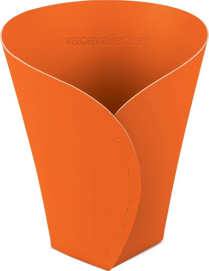 Vacavaliente Studio Opbergmand Medium Gerecycled Leer Oranje
