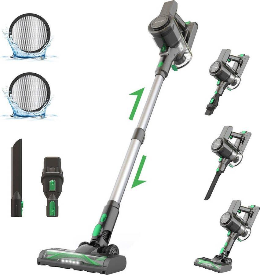 Vactidy V9 snoerloze stofzuiger 25KPa zuigkracht 1L stofbak 5-laags filtratiesysteem legen met één knop