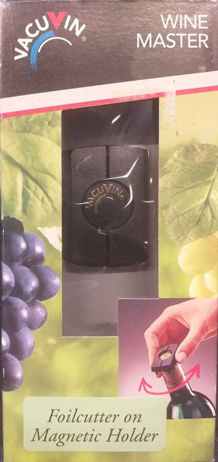 VacuVin Capsulesnijder op magnetische houder Foilcutter Wine master Wijnopener