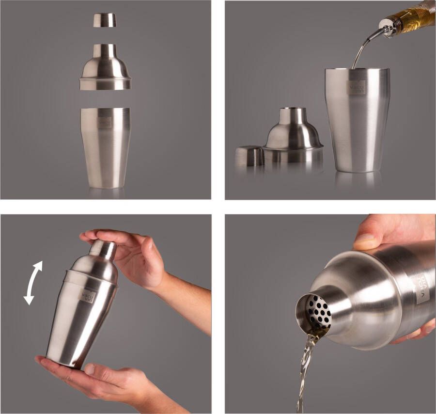 VacuVin Vacu Vin Cocktail Set Plus Zilver 7-delig