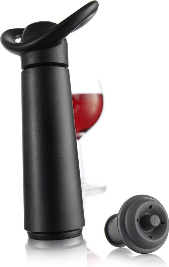 VacuVin Vacu Vin Wine Saver Concerto Vacuüm Wijnpomp inclusief Wijnstopper Zwart