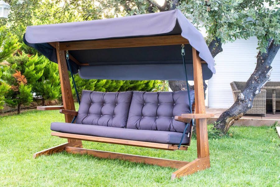 Vadi Concept -VIVA 2400 Antraciet Luxe Houten Schommelbank