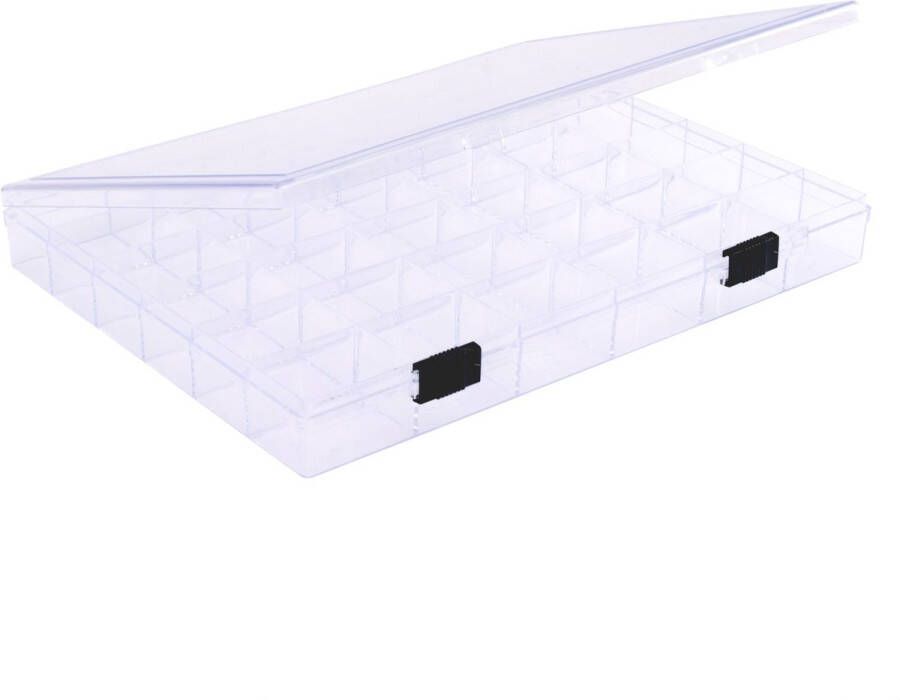 Shoppartners Opberg sorteer box met 36 vakken 25 cm Gereedsschapskist Toolbox Opbergdoos voor kleine spullen