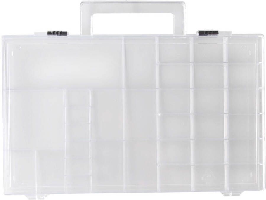 Shoppartners Opberg sorteer box met 33 vakken 31 cm Gereedsschapskist Toolbox Opbergdoos voor kleine spullen