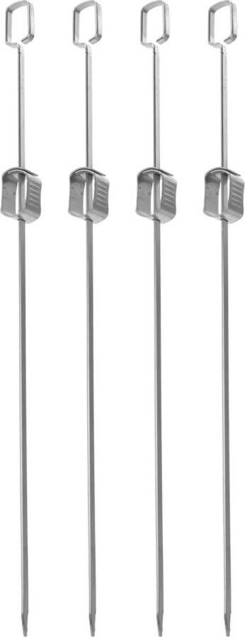 VAGGAN BBQ spiezen 12x stuks RVS 40 5 cm vleespennen voor vlees barbecue accessoires