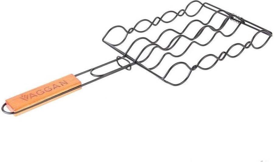 VAGGAN Grillrooster Zilver Staal Barbecue 27 X 19 Cm