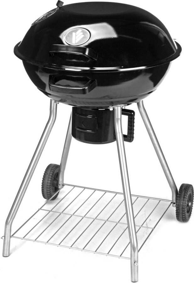 VAGGAN Houtskoolbarbecue Op Wielen Ø 56 Cm Zwart