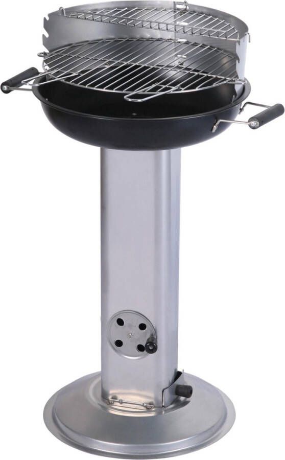 Vaggan Rvs Luxe Houtskoolbarbecue Met Voorraadrek 83 Cm Grilloppervlak 38x38 Cm