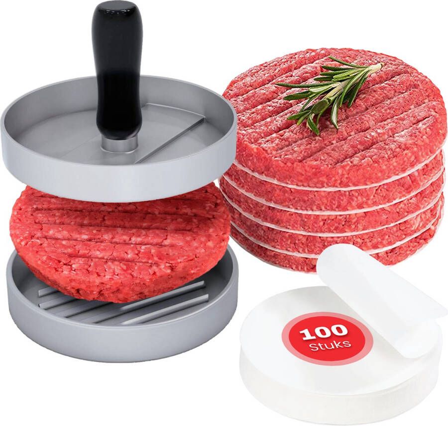 VAIVE Hamburgerpers Hamburgermaker Hamburger Pers Burger Press Smasher Vetvrij Hamburger Wax Papier