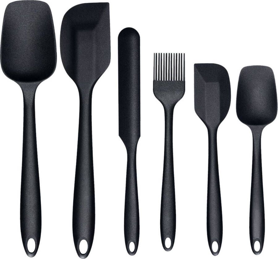 VAIVE Spatel set 6 Stuks Spatel silicone Spatelset – Keukengerei – Pannenlikker Bakspaan- Pottenlikker