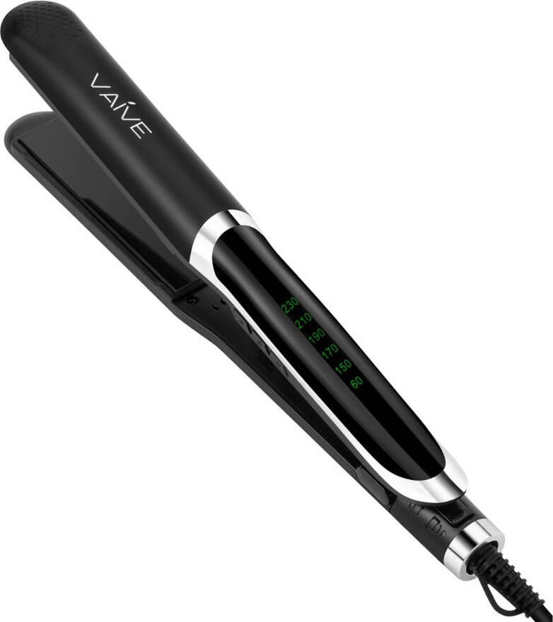 VAIVE Stijltang Stijltangen Hair straightener Keramisch Ionen Technologie Zwart 60ºC 230ºC