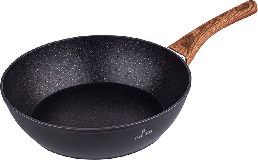 Valdinox Intenso Wokpan Ø 28cm Geschikt voor alle Warmtebronnen Inductie Wok Pan