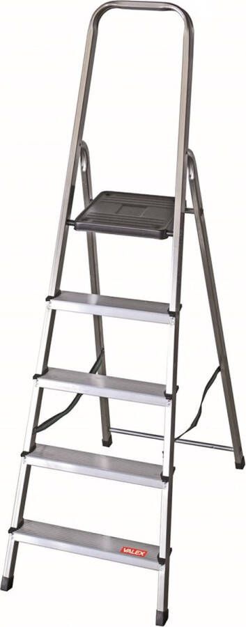Valex Aluminium Trap 3 Treden Hoogte: 57cm Huishoudtrap Ladder Draagvermogen: 150kg Anti-slip Treden Inklapbaar