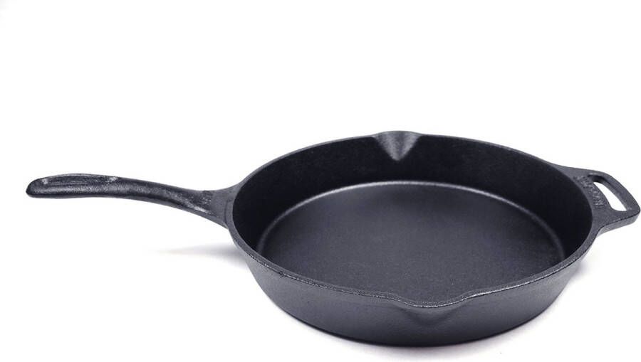 Valhal Outdoor Skillet Koekenpan met steel gietijzer diameter 25cm schenktuiten VH25